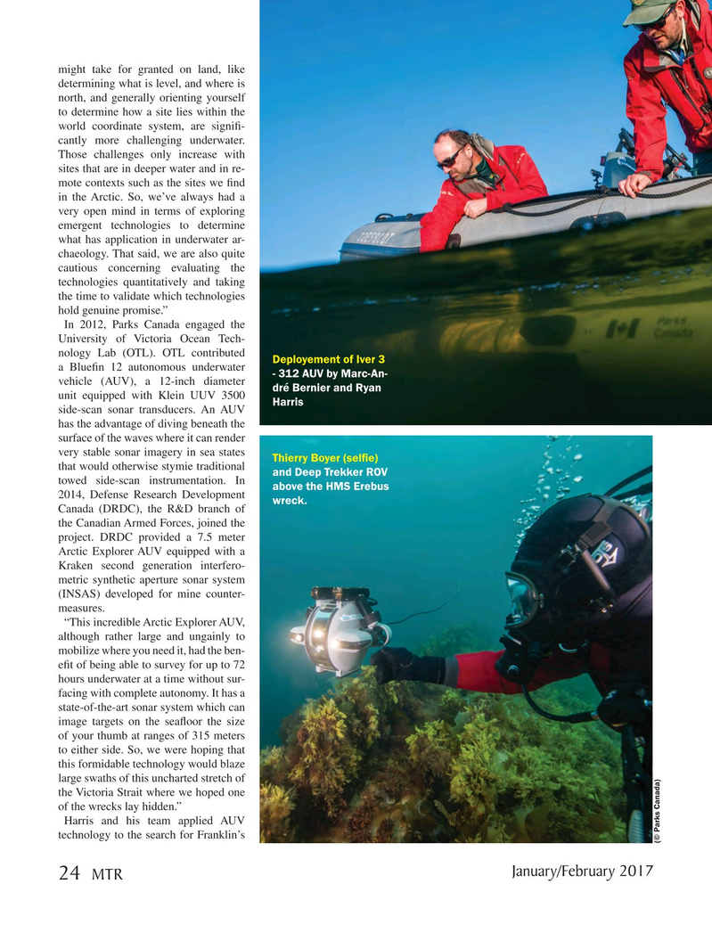 Marine Technology Magazine, page 24,  Jan 2017