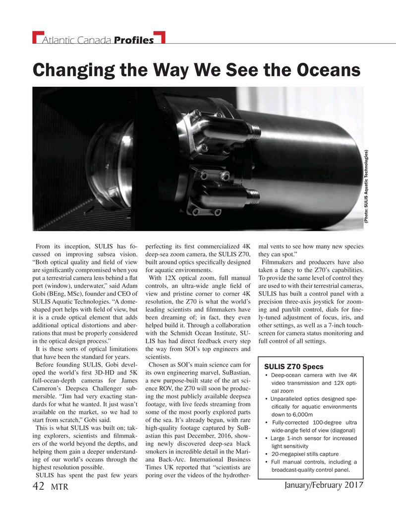 Marine Technology Magazine, page 42,  Jan 2017