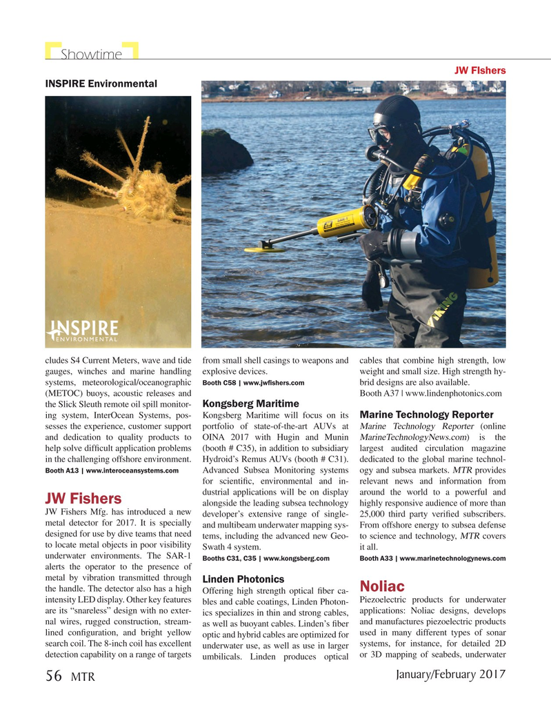 Marine Technology Magazine, page 56,  Jan 2017