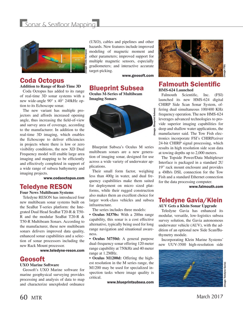Marine Technology Magazine, page 60,  Mar 2017