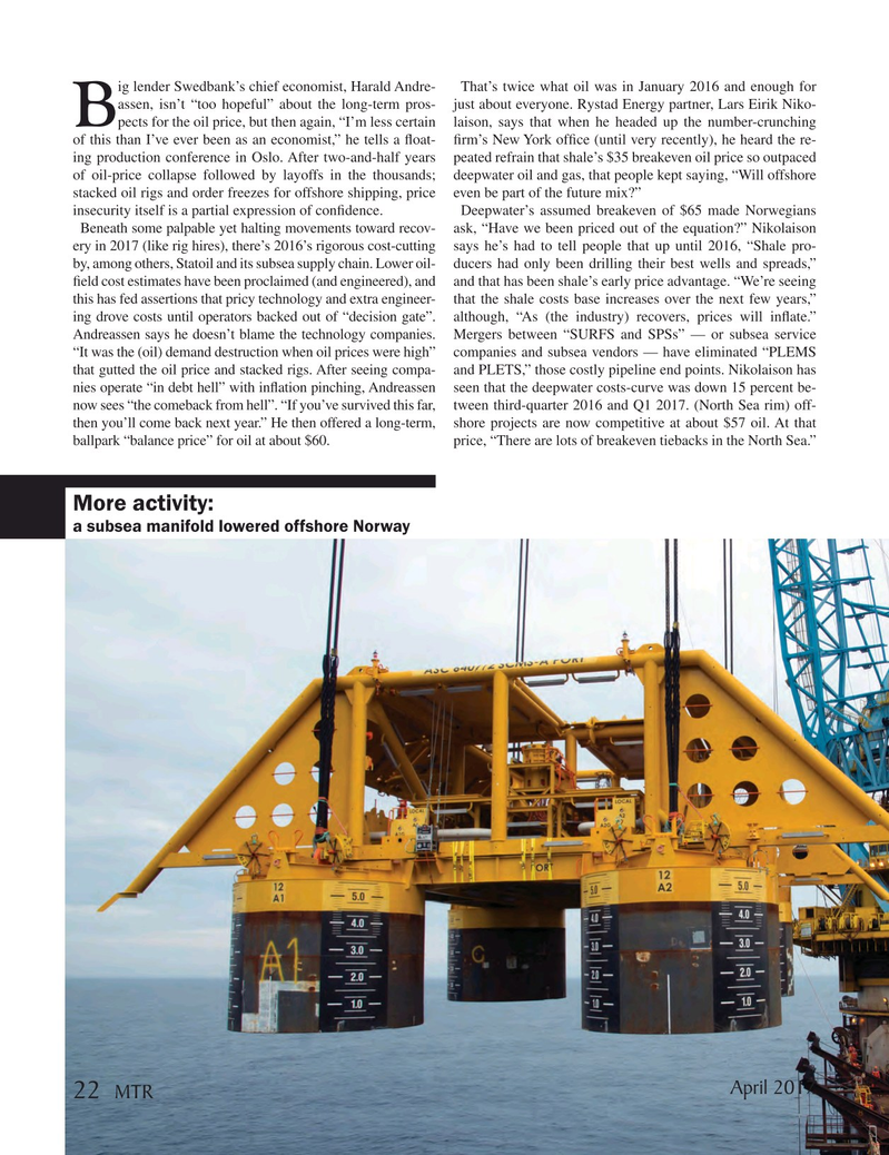 Marine Technology Magazine, page 22,  Apr 2017
