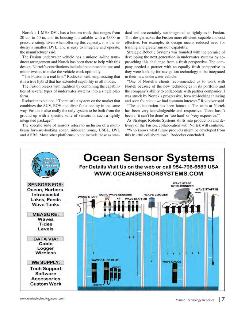 Marine Technology Magazine, page 17,  May 2017