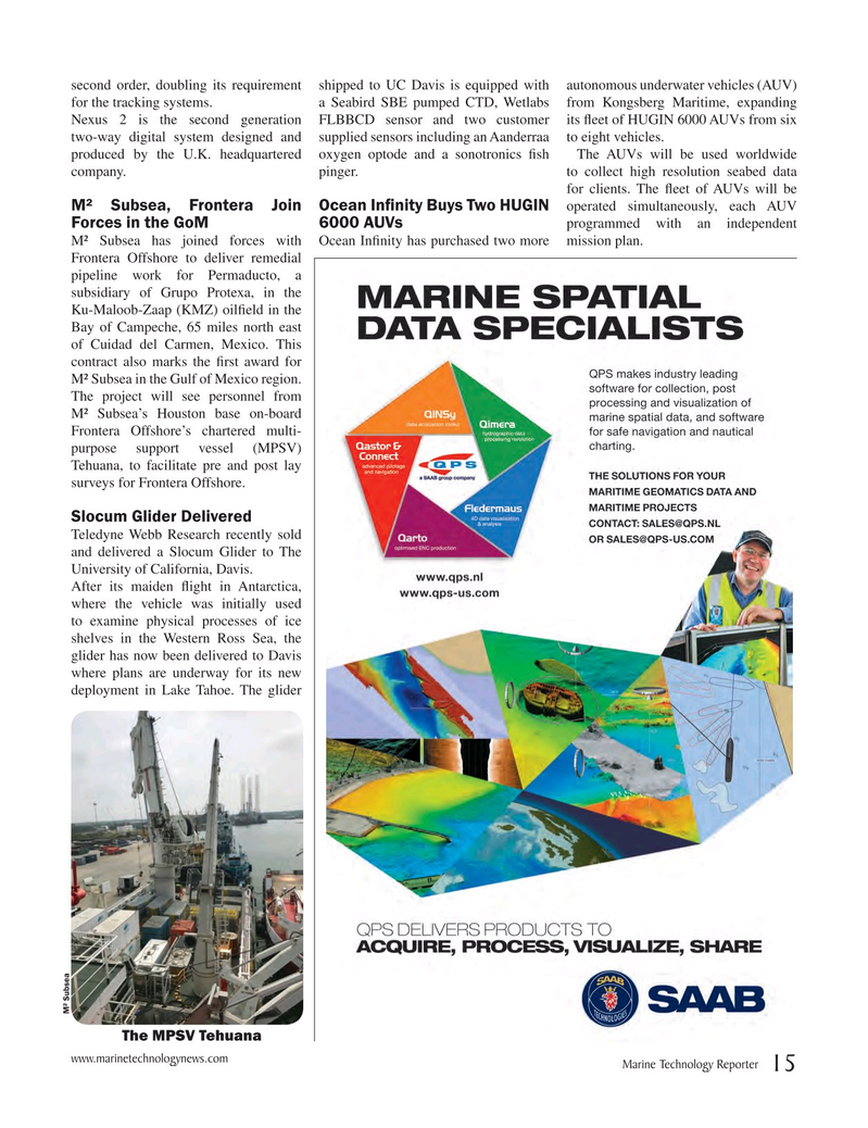 Marine Technology Magazine, page 15,  Jun 2017