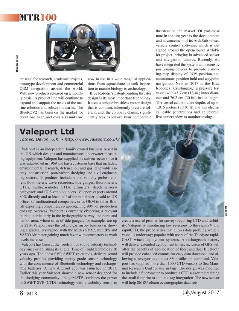 Marine Technology Magazine, page 8,  Jul 2017