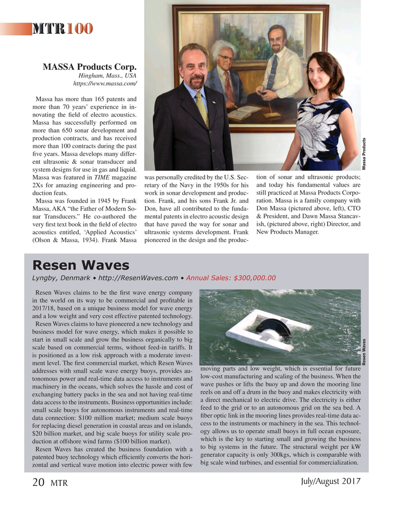 Marine Technology Magazine, page 20,  Jul 2017