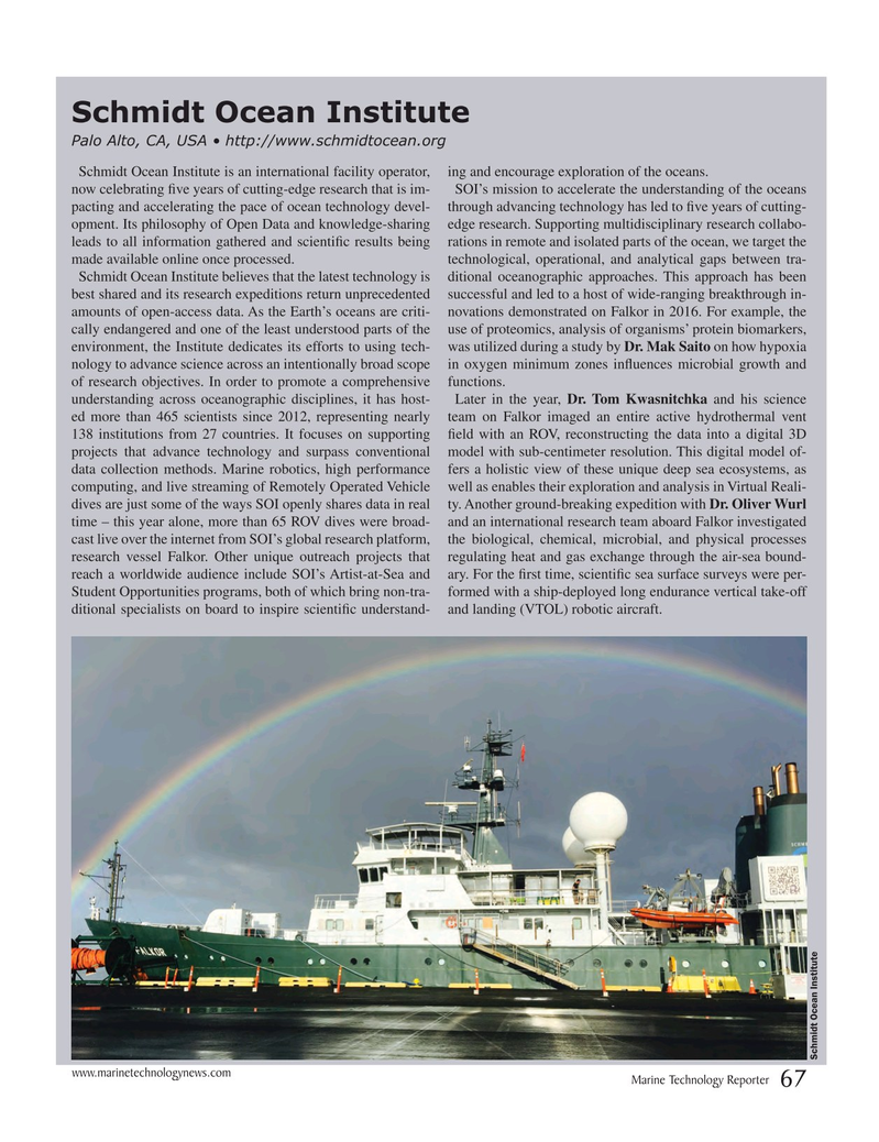 Marine Technology Magazine, page 67,  Jul 2017