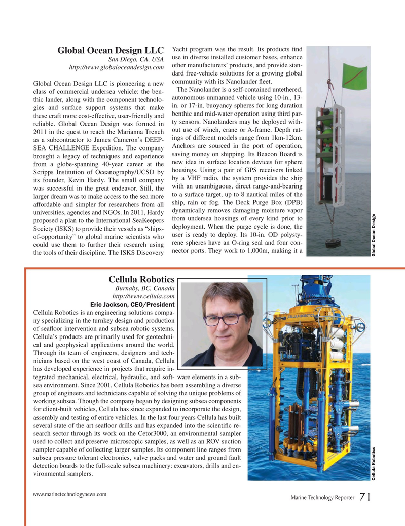 Marine Technology Magazine, page 71,  Jul 2017