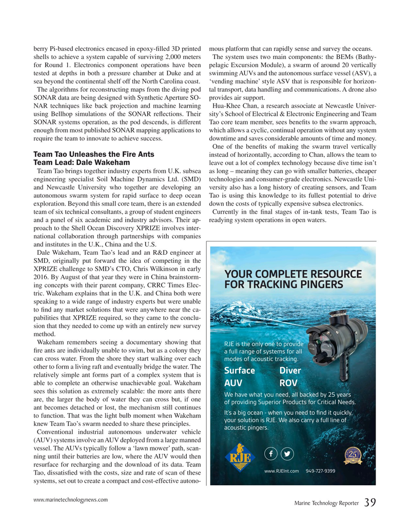 Marine Technology Magazine, page 39,  Sep 2017