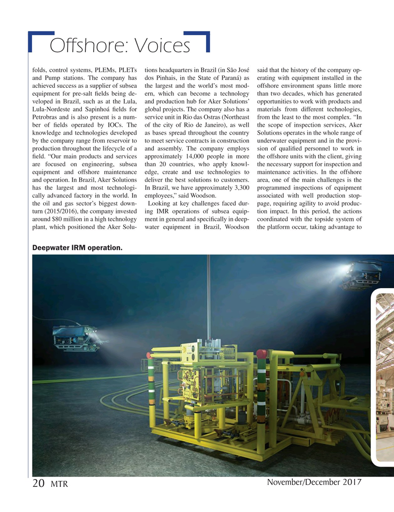 Marine Technology Magazine, page 20,  Nov 2017