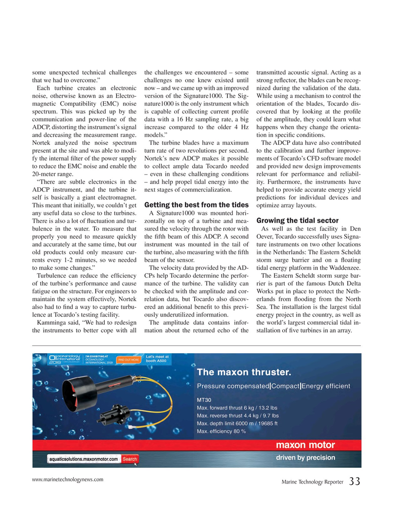 Marine Technology Magazine, page 33,  Nov 2017