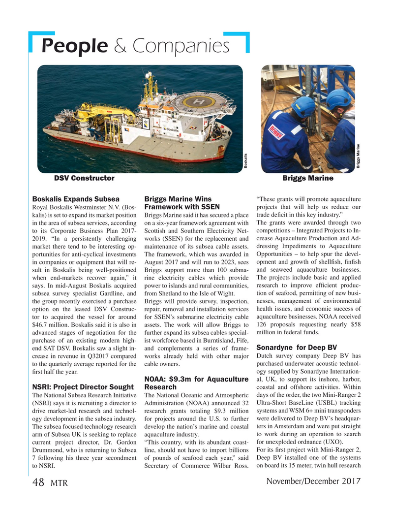 Marine Technology Magazine, page 48,  Nov 2017