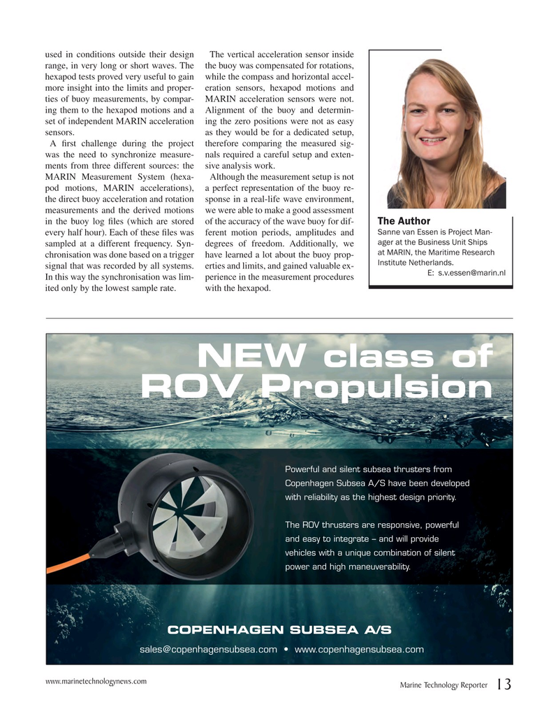 Marine Technology Magazine, page 13,  Jan 2018