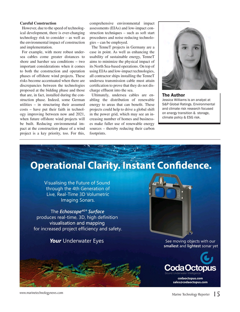 Marine Technology Magazine, page 15,  Jan 2018