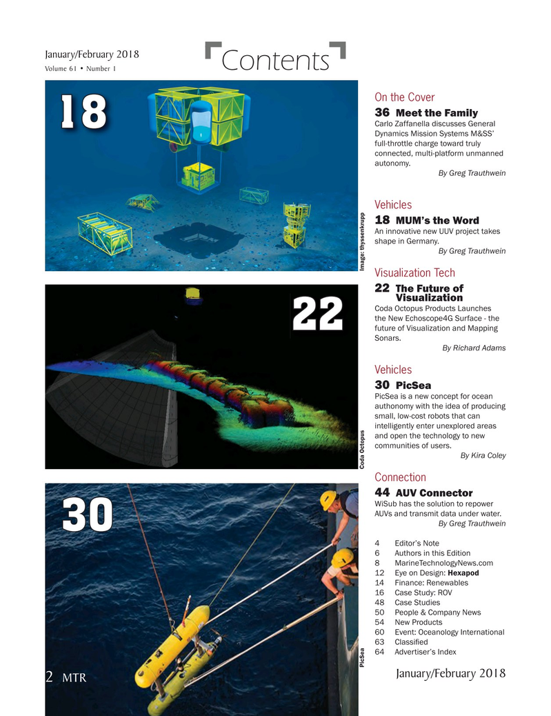 Marine Technology Magazine, page 2,  Jan 2018