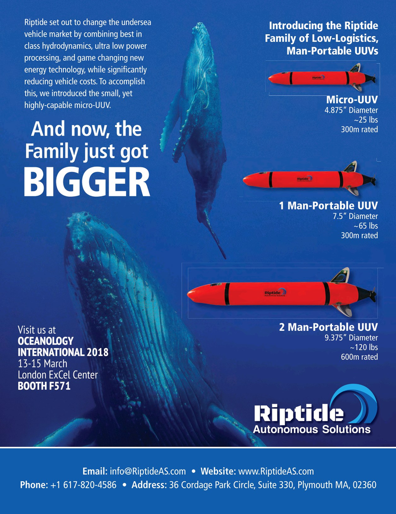Marine Technology Magazine, page 4th Cover,  Jan 2018