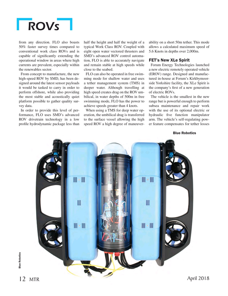 Marine Technology Magazine, page 12,  Apr 2018