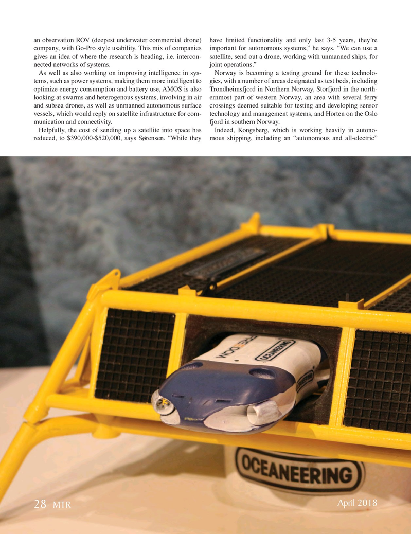 Marine Technology Magazine, page 28,  Apr 2018