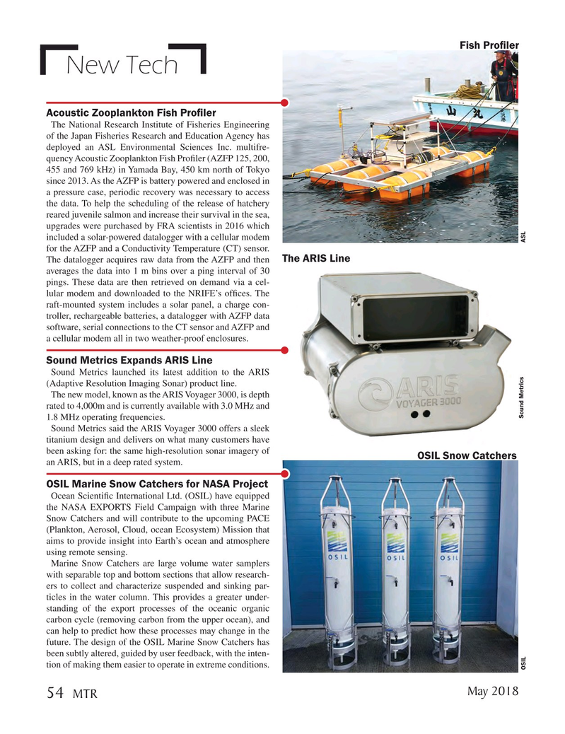 Marine Technology Magazine, page 54,  May 2018