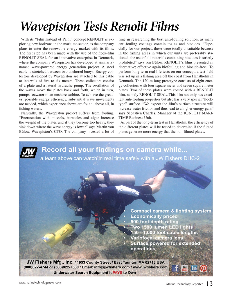 Marine Technology Magazine, page 13,  Jun 2018