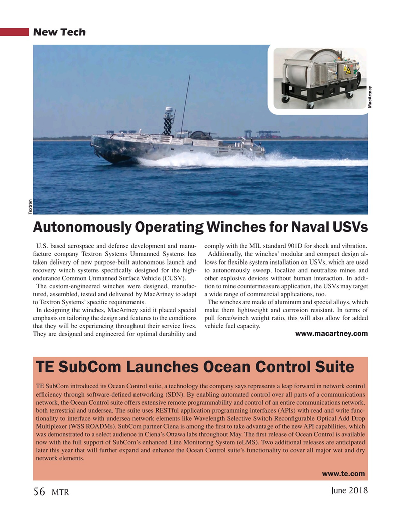 Marine Technology Magazine, page 56,  Jun 2018
