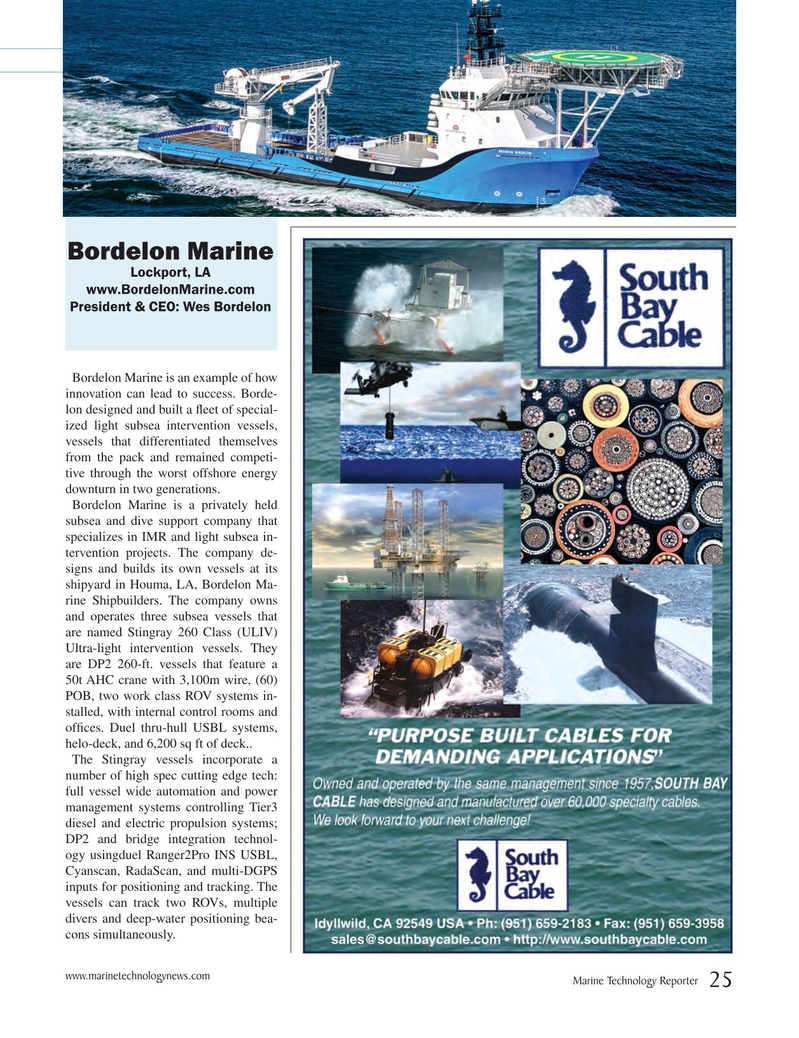 Marine Technology Magazine, page 25,  Jul 2018
