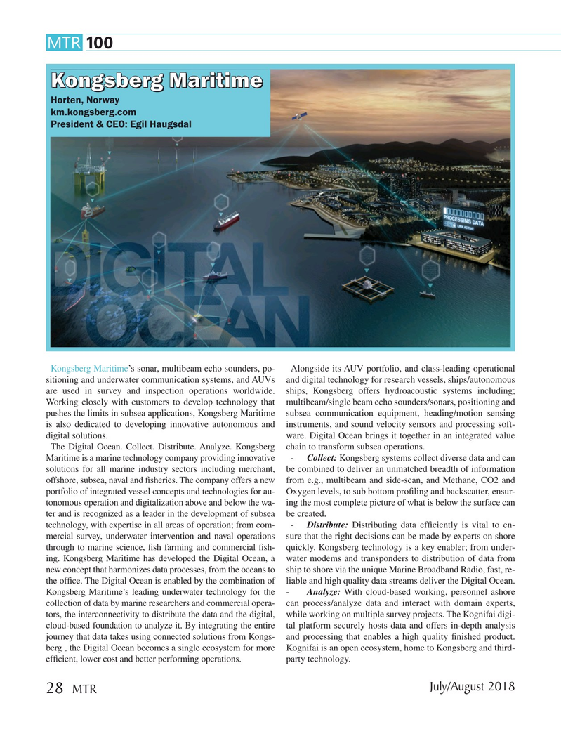Marine Technology Magazine, page 28,  Jul 2018