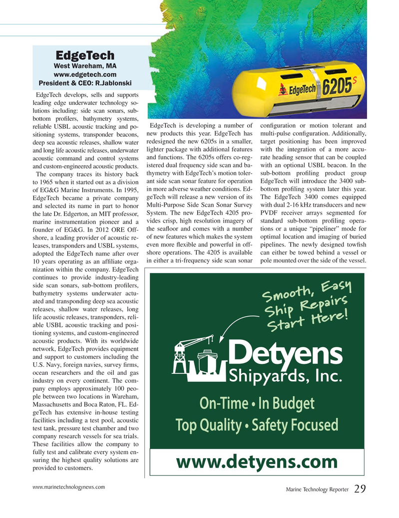 Marine Technology Magazine, page 29,  Jul 2018