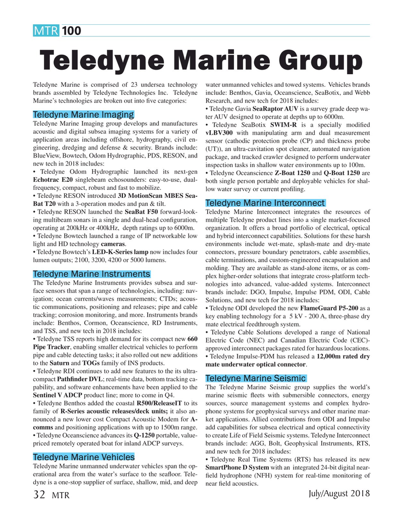 Marine Technology Magazine, page 32,  Jul 2018