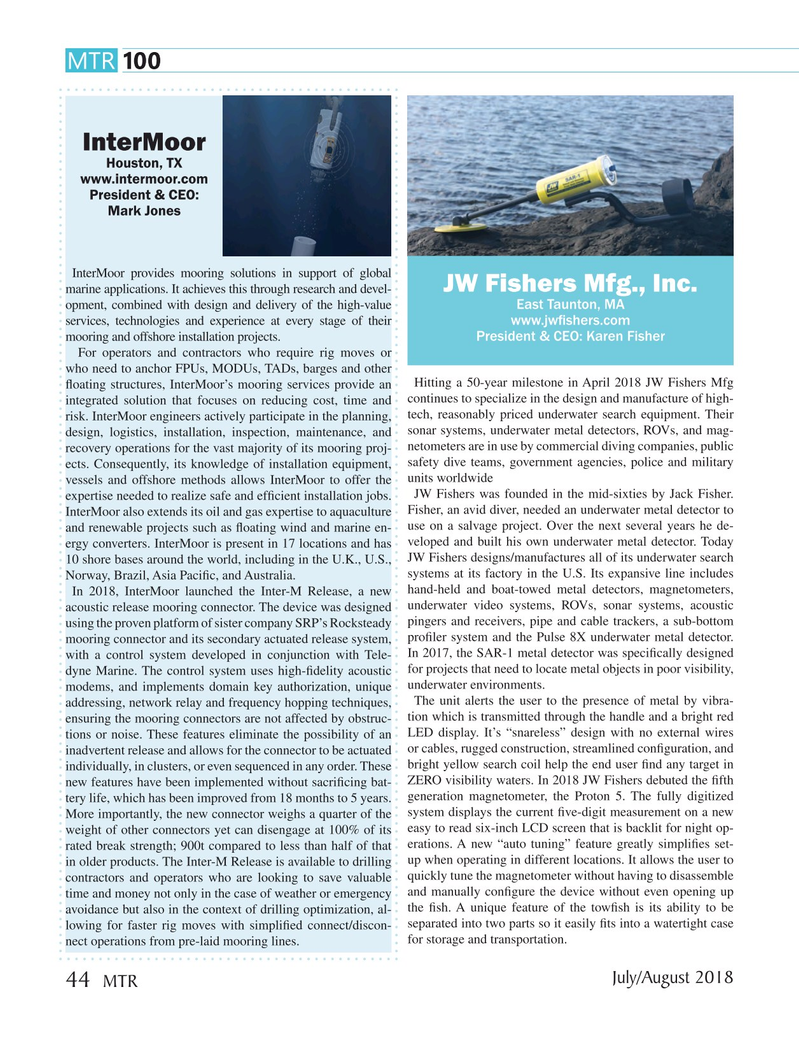Marine Technology Magazine, page 44,  Jul 2018