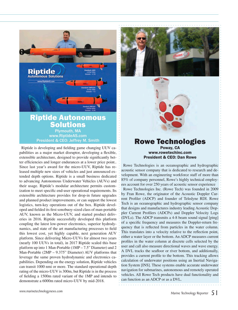 Marine Technology Magazine, page 51,  Jul 2018