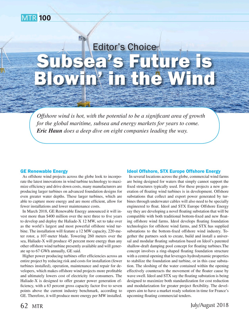 Marine Technology Magazine, page 62,  Jul 2018