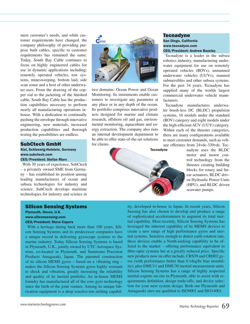 Marine Technology Magazine, page 69,  Jul 2018