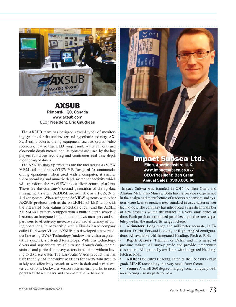 Marine Technology Magazine, page 73,  Jul 2018