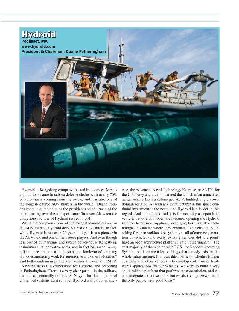 Marine Technology Magazine, page 77,  Jul 2018