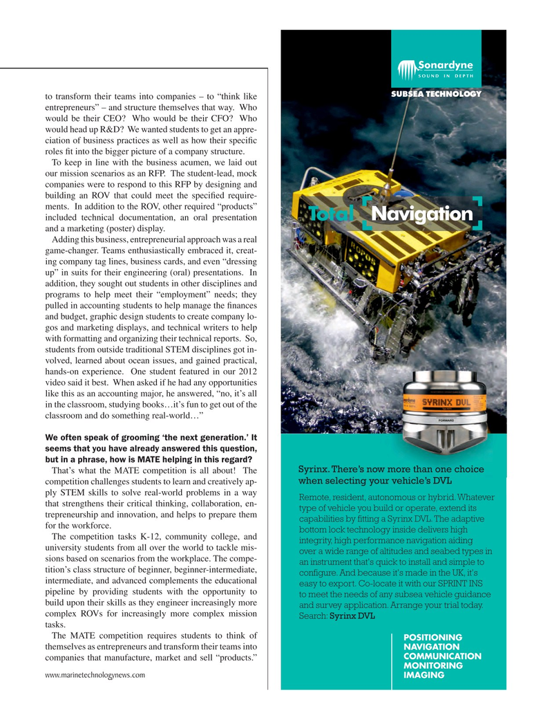 Marine Technology Magazine, page 27,  Sep 2018