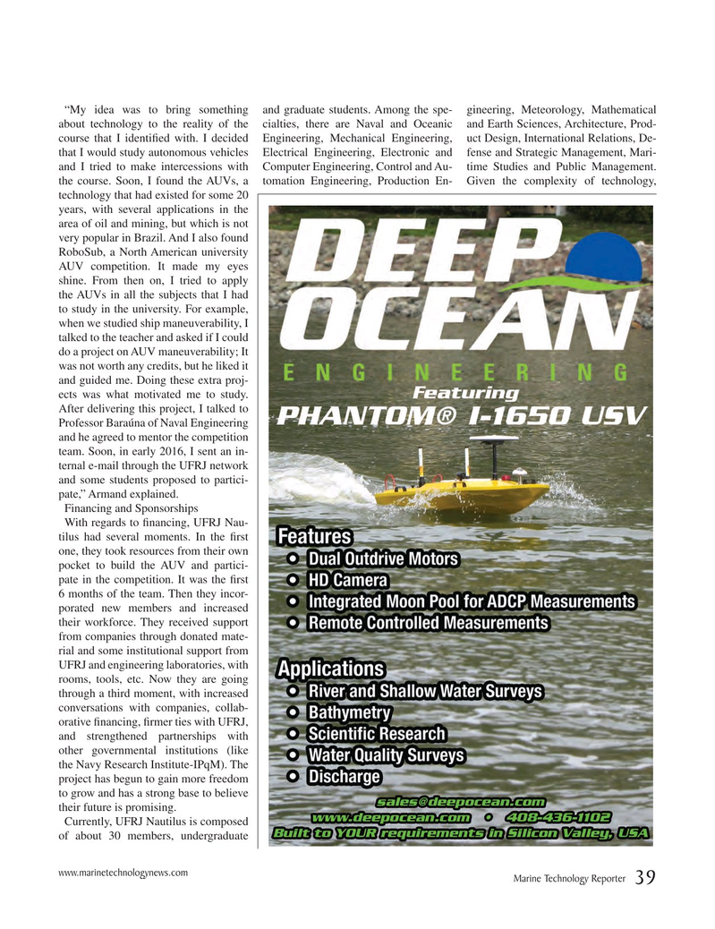Marine Technology Magazine, page 39,  Sep 2018