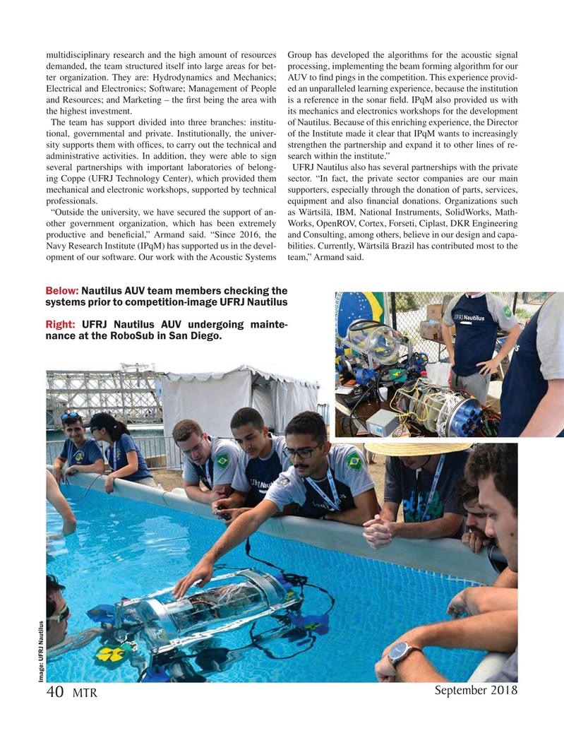 Marine Technology Magazine, page 40,  Sep 2018