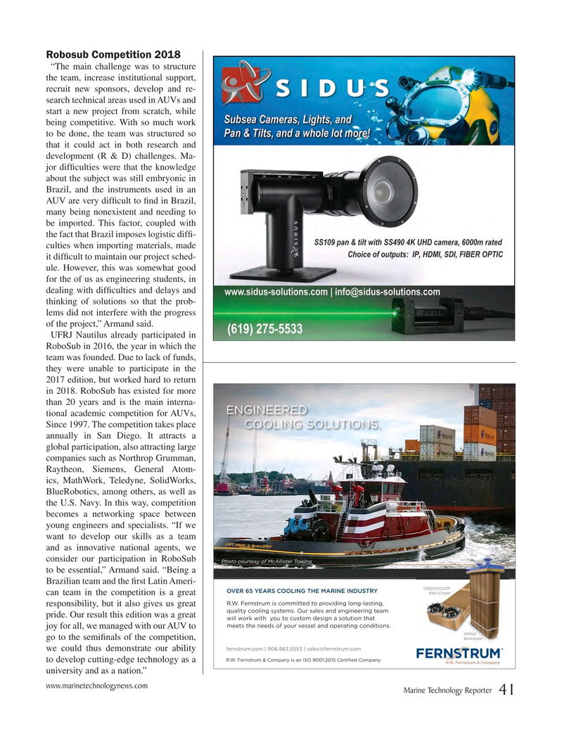 Marine Technology Magazine, page 41,  Sep 2018