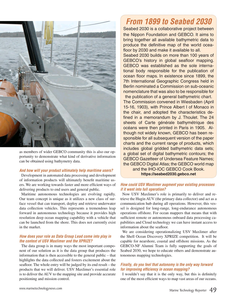 Marine Technology Magazine, page 49,  Sep 2018