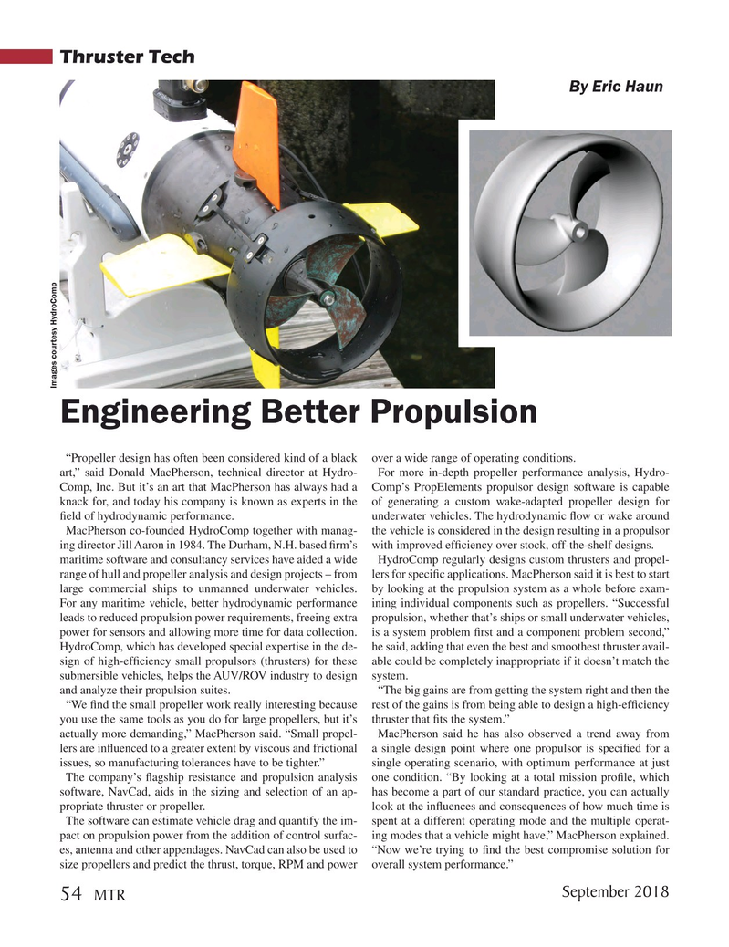 Marine Technology Magazine, page 54,  Sep 2018