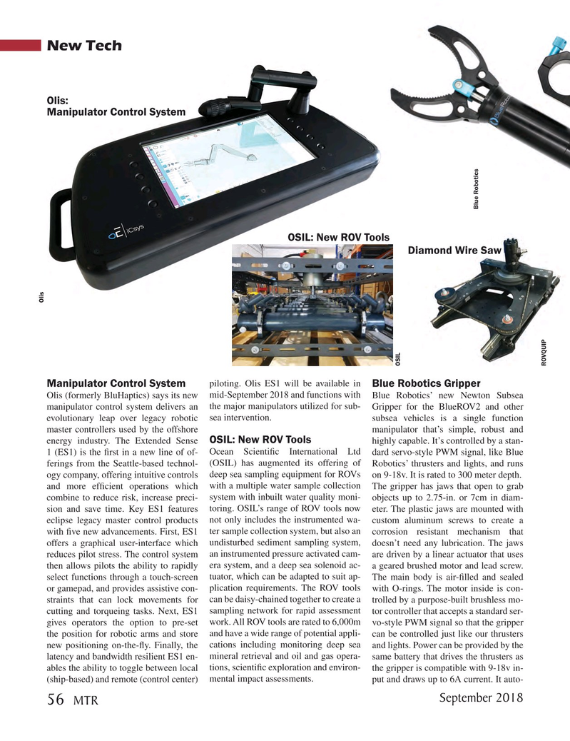 Marine Technology Magazine, page 56,  Sep 2018