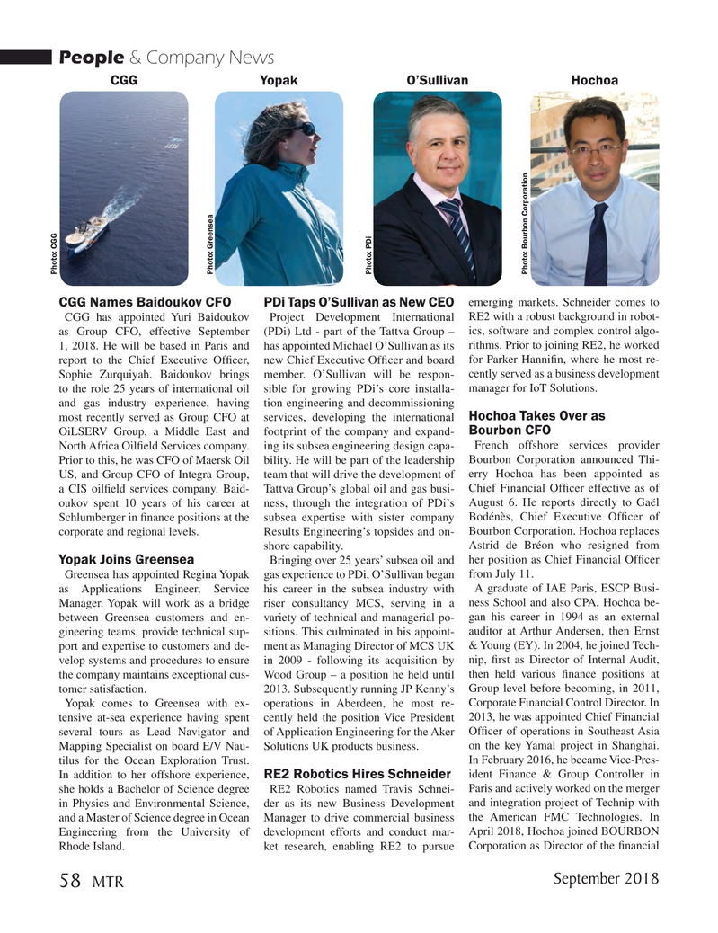 Marine Technology Magazine, page 58,  Sep 2018