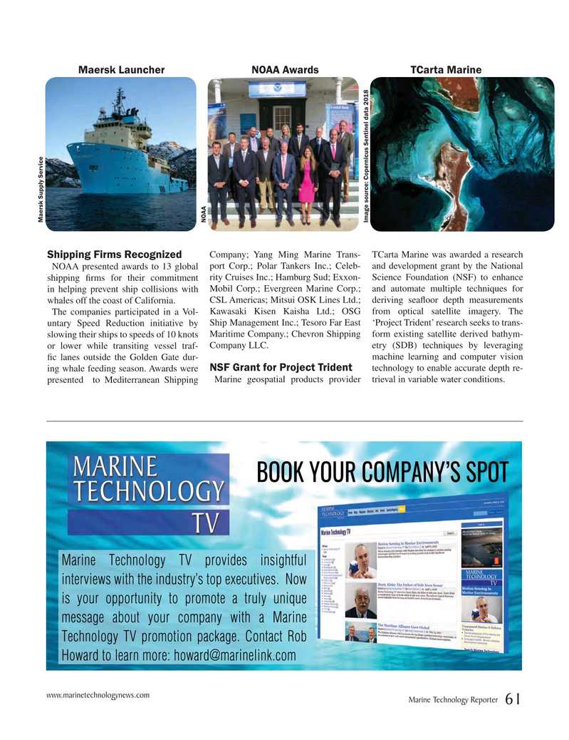 Marine Technology Magazine, page 61,  Sep 2018