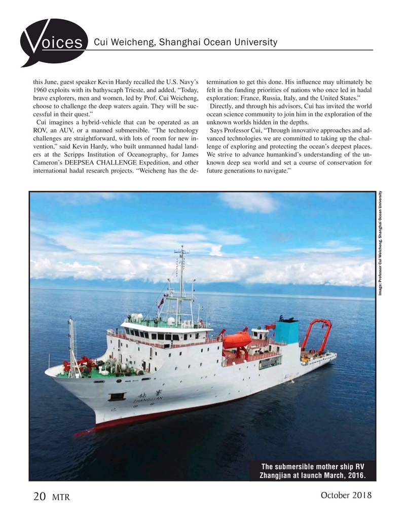 Marine Technology Magazine, page 20,  Oct 2018
