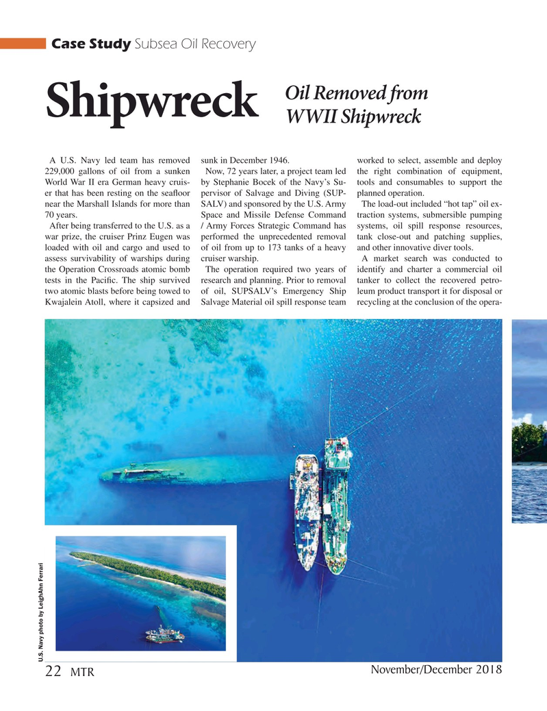 Marine Technology Magazine, page 22,  Nov 2018