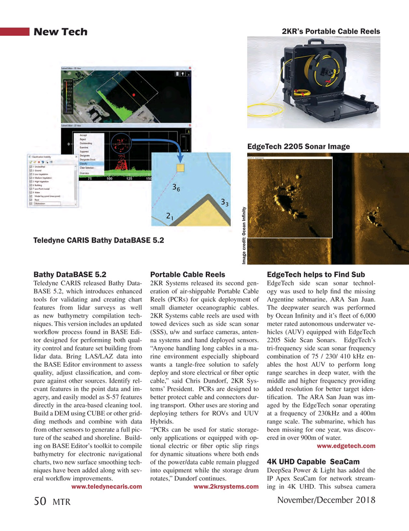 Marine Technology Magazine, page 50,  Nov 2018