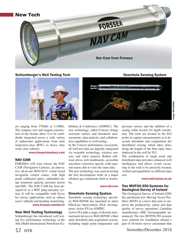 Marine Technology Magazine, page 52,  Nov 2018