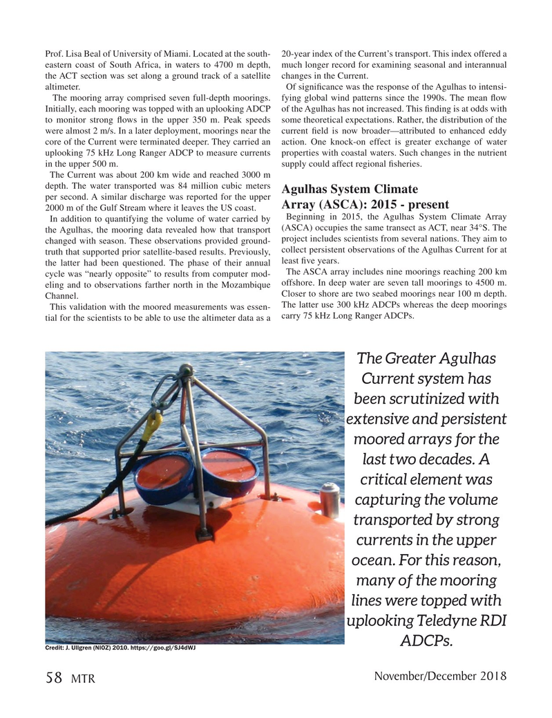Marine Technology Magazine, page 58,  Nov 2018