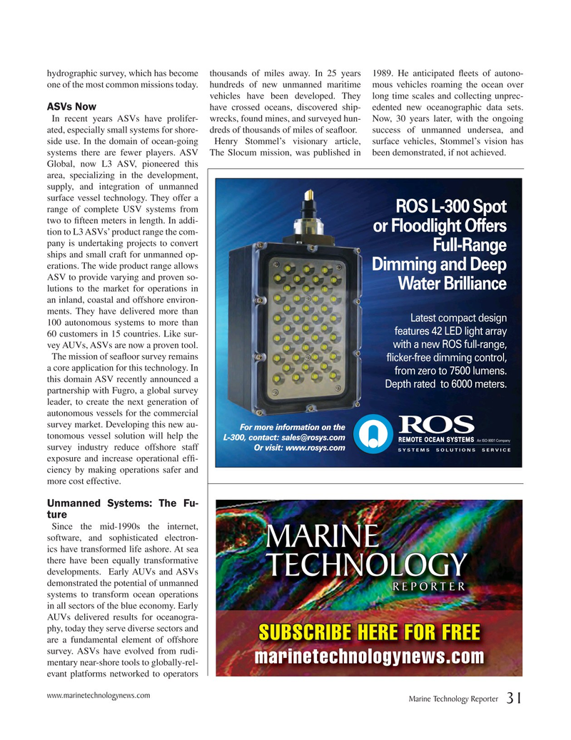Marine Technology Magazine, page 31,  Jan 2019