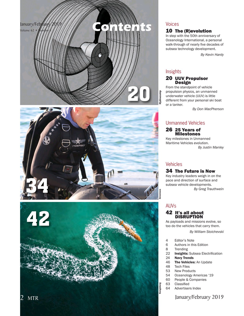 Marine Technology Magazine, page 2,  Jan 2019